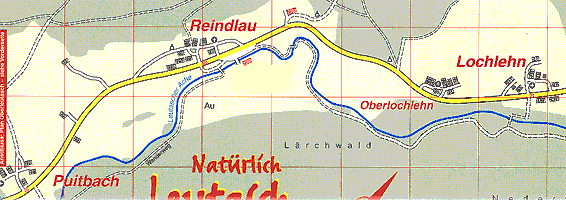 Leutasch Ortsplan Teilplan für  Puitbach, Reindlau, Lochlehn